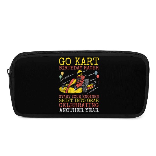 Go Kart Birthday Racer Racing Kart Karting Party Pencil Cases