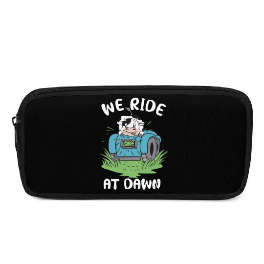We Ride At Dawn Dad Lawn Mower Make Laugh Day Yard Pencil Cases