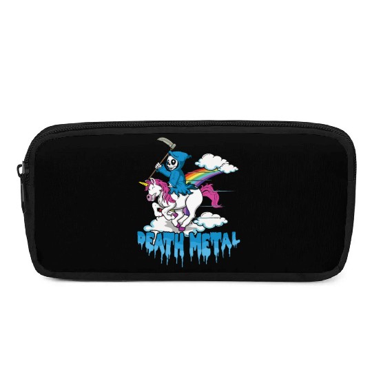 Grim Unicorn Rainbow Metal Music Lover Guitarist Pencil Cases