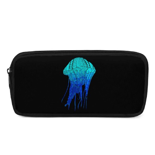 Cool Ocean Blue Tribal Jellyfish Pencil Cases