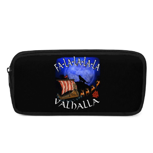 Fa La La La Valhalla Christmas Dragon Ship Vikings Pencil Cases