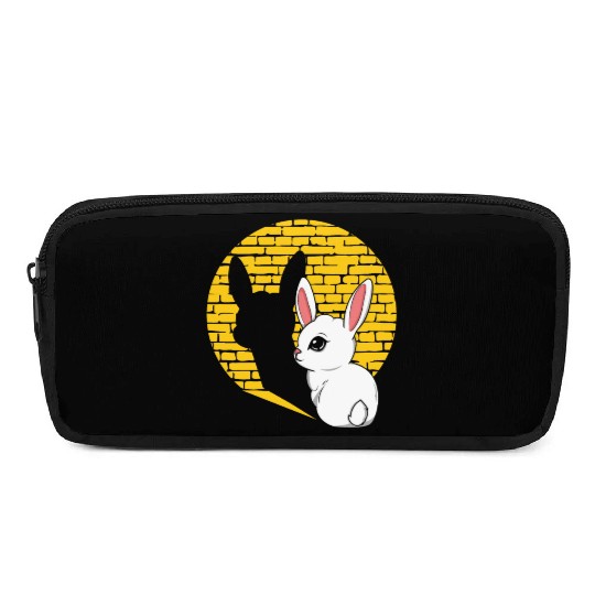 Rock Sign Kawaii Bunny Music Heavy Rock Metal Kid Pencil Cases