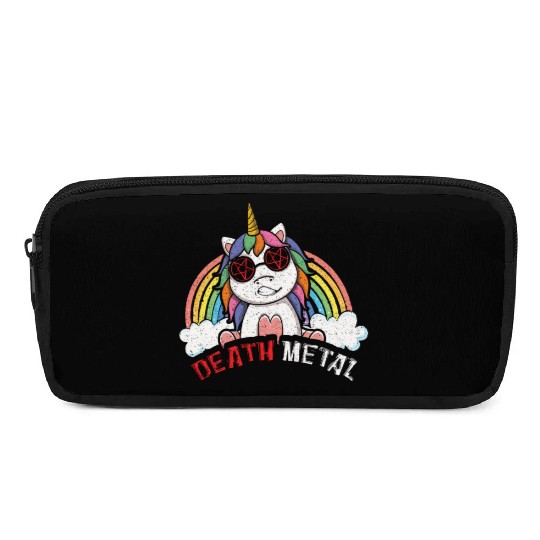 Satan Rainbow Unicorn Love Metal Music Heavy Rock Pencil Cases