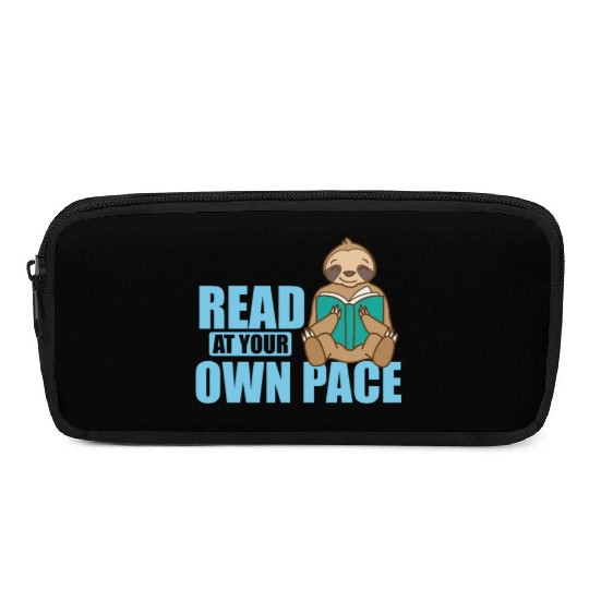 Read at your own Pace Sloth lazy Environment Pencil Cases