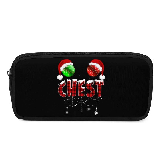 Chest Nuts Christmas Funny Matching Couple Pencil Cases