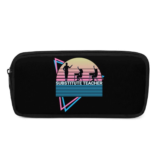 Substitute Teacher Retro Pencil Cases