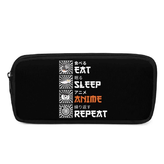 Eat, Sleep, Anime, Repeat - Gift For Christmas Day Pencil Cases