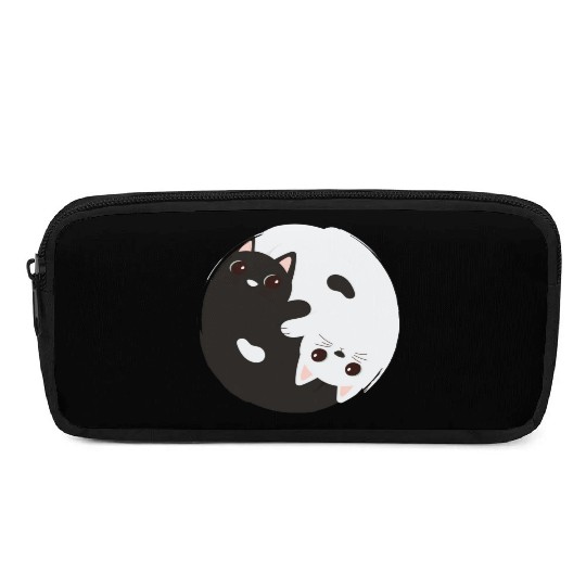 ying yang cat Pencil Cases
