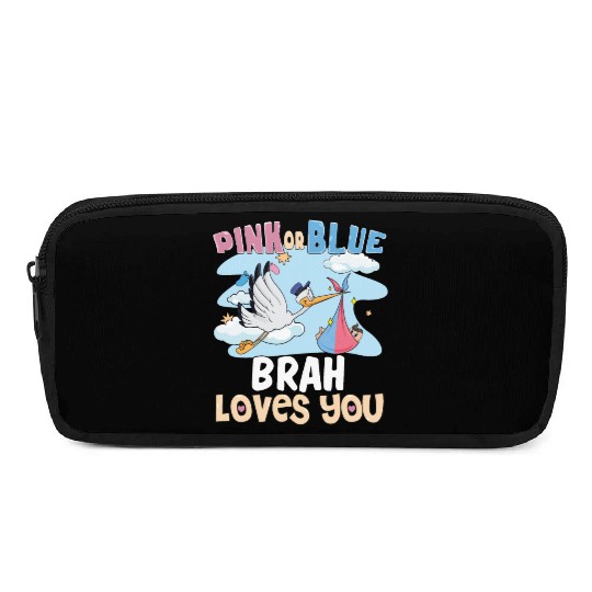 Pink or Blue Brah Loves You Best Brother Ever Big Pencil Cases