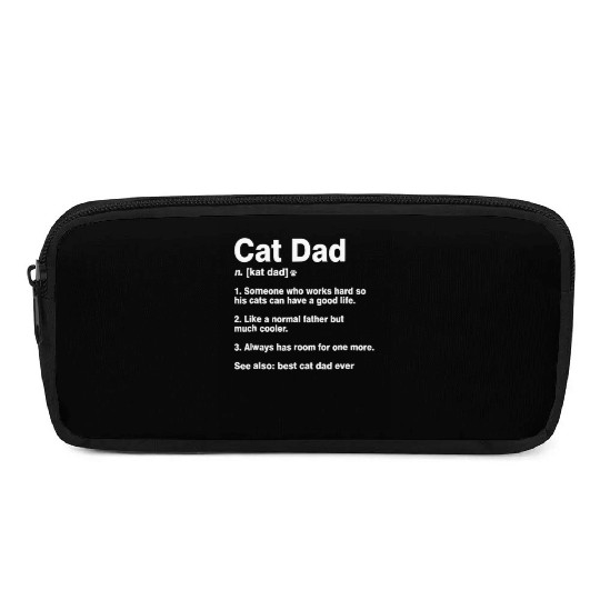 Cat Dad Definition Funny Meaning Pencil Cases Cat Lover