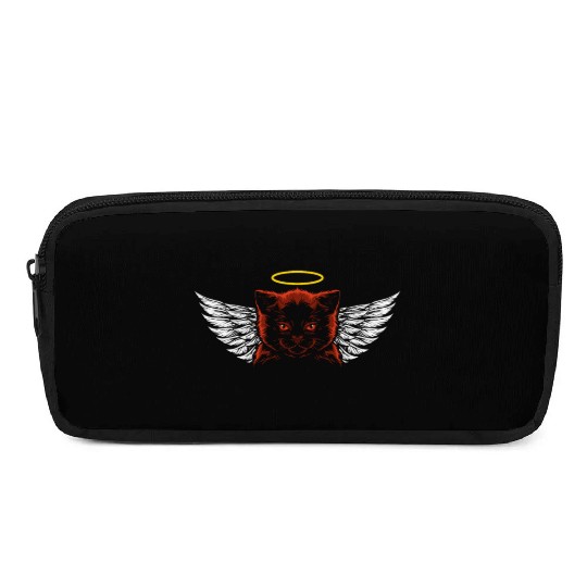 Angel and devil cat Pencil Cases
