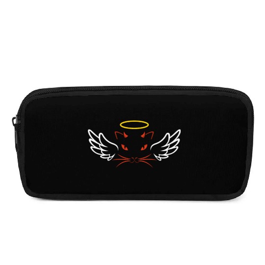 Angel and devil cat Pencil Cases