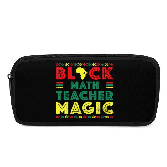 Black Math Teacher Black History Month Afro Pencil Cases