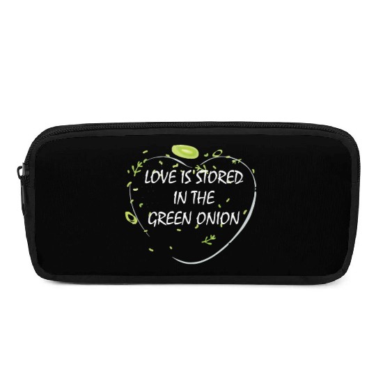 Love is stored in the green onion Pencil Cases