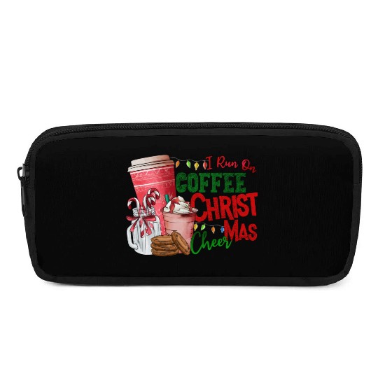 I Run On Coffee Christmas Cheer Pencil Cases
