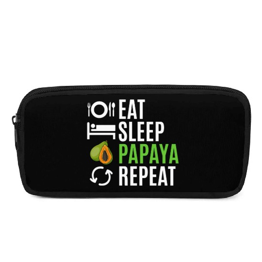 Eat Sleep Papaya Repeat Pencil Cases