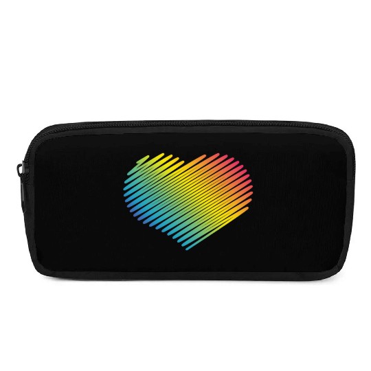 Rainbow Heart (Love / Scribble / PNG) Pencil Cases