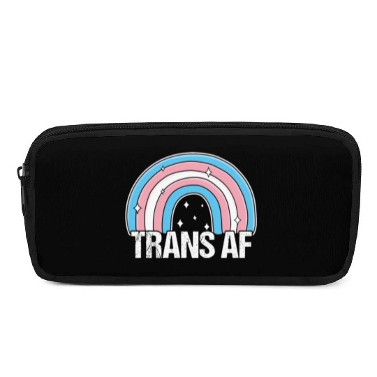 Trans AF Transsexual Transgender Pride Flag Rainbo Pencil Cases