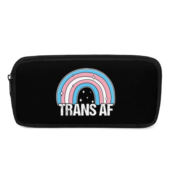 Trans AF Transsexual Transgender Pride Flag Rainbo Pencil Cases
