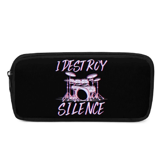 I Destroy Silence Drummer Band Music Beat Drum Pencil Cases