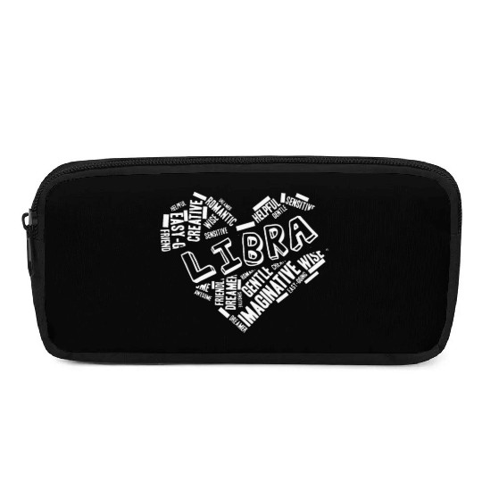 Libra Heart Word Cloud Doodle Astrology Zodiac Sta Pencil Cases
