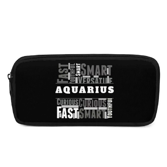 Aquarius Zodiac Star Sign Word Cloud Square Monoch Pencil Cases