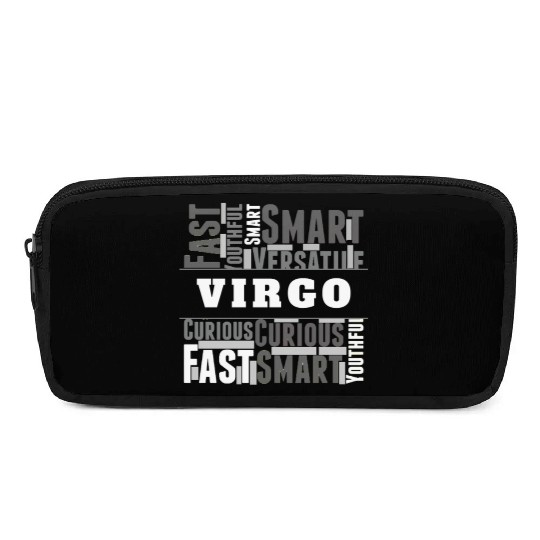 Virgo Zodiac Star Sign Word Cloud Square Monochrom Pencil Cases
