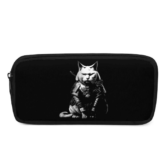 cool samurai cat Pencil Cases