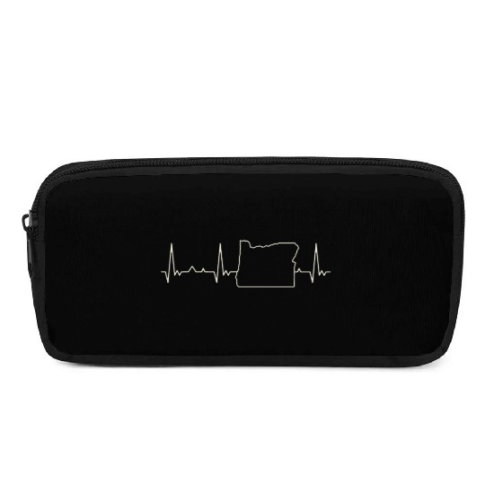 Oregon State USA. Heart. Love. EKG. Pulse. Beat. Pencil Cases