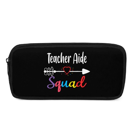 Teacher Aide Squad Funny Back To School Teacher su Pencil Cases