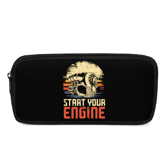 Drag Racing Race Car Retro Vintage Pencil Cases