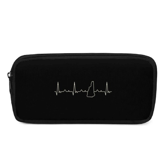 New Hampshire State USA. Heart. Love. EKG. Pulse. Pencil Cases