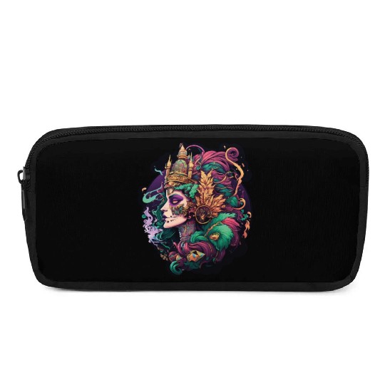 Mardi Gras Mask Queen Pencil Cases