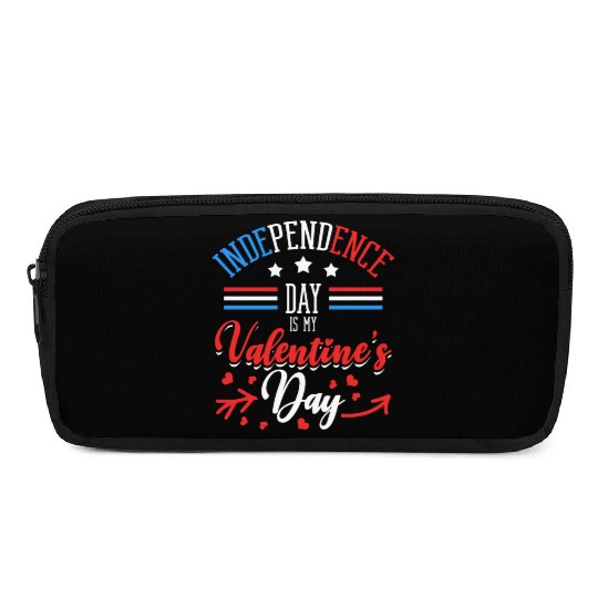 Independence Day Is My Valentine's Day Lover Pencil Cases