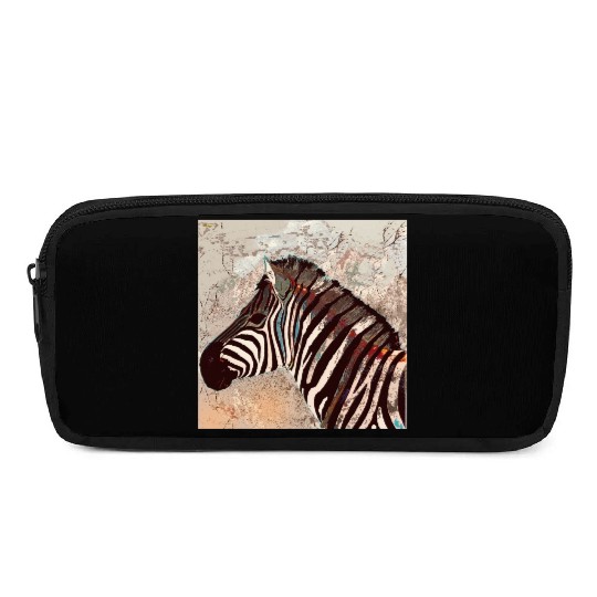 Zebra with neon colors Pencil Cases
