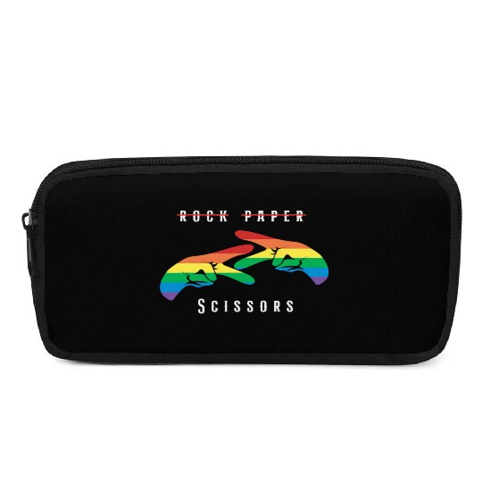 Rock Paper Scissors | Funny Lesbian Pride LGBT Pencil Cases