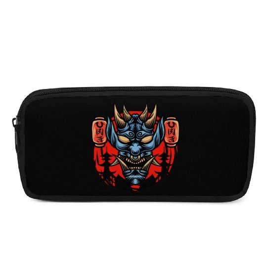 Bushido kabuki samurai japan graphic devil mask Pencil Cases