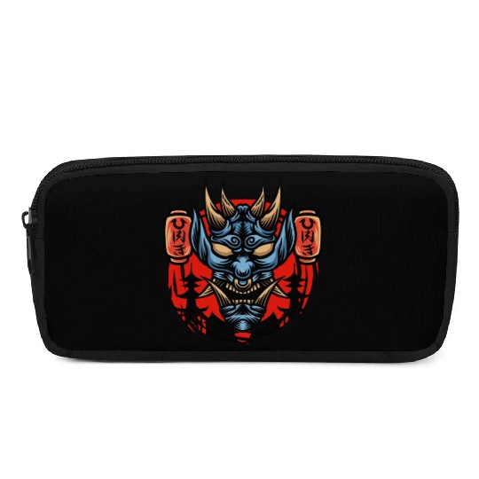 Bushido kabuki samurai japan graphic devil mask Pencil Cases