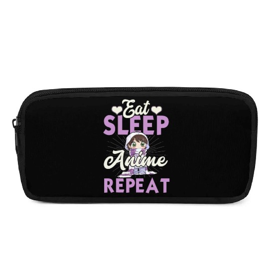 Eat Sleep Anime Repeat Japanese Manga Lover Cospla Pencil Cases