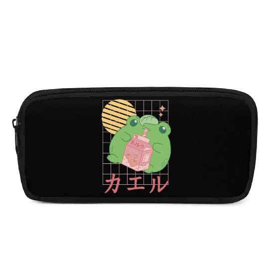 Strawberry Milk Frog Japanese Pencil Cases