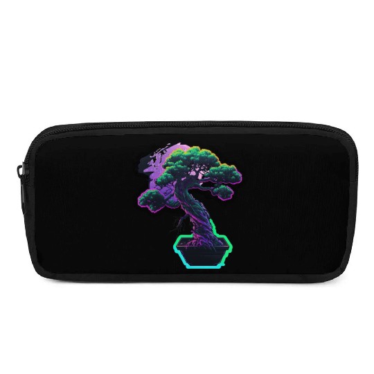 Synthwave Bonsai Tree Pencil Cases
