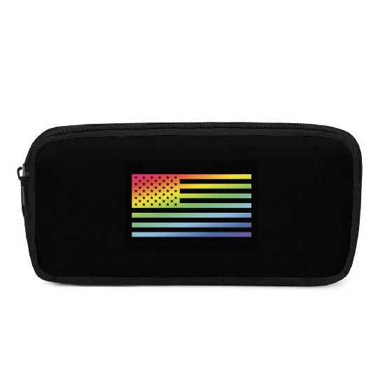 Stars And Stripes / Rainbow Flag (USA / Poster) Pencil Cases