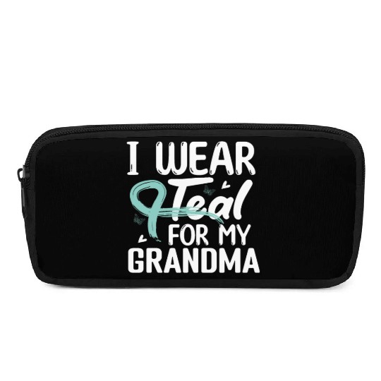 I Wear Teal For My Grandma Cervical Cancer Pencil Cases