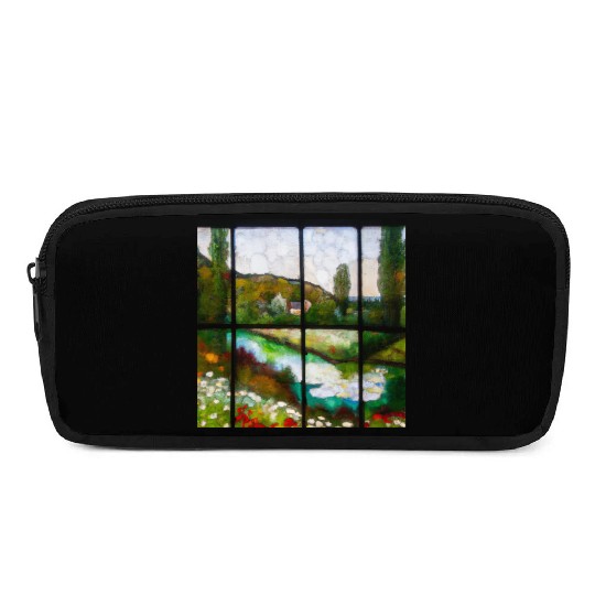 Stained Glass Monet Waterscape (AI Art) Pencil Cases