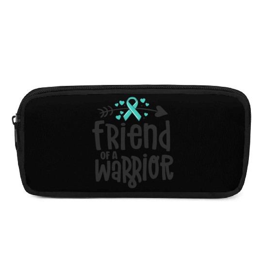 Friend Of A Warrior Support Team Ovarian Cancer Pencil Cases
