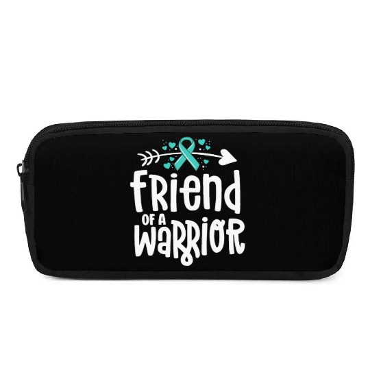 Friend Of A Warrior Support Team Ovarian Cancer Pencil Cases