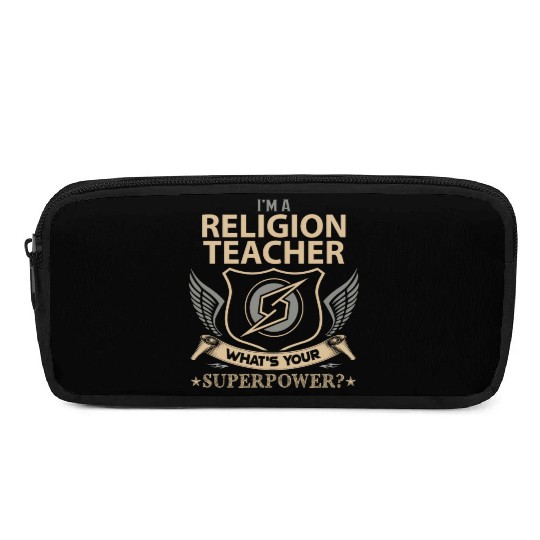 Religion Teacher Pencil Cases - Superpower Job Gift Ite