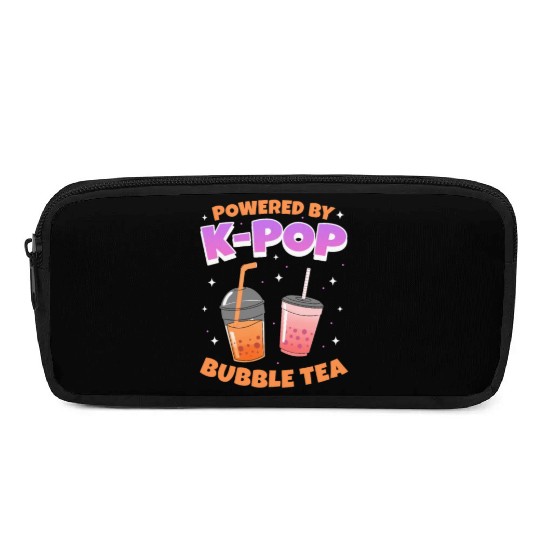 Powered By K-pop Bubble Tea Pencil Cases