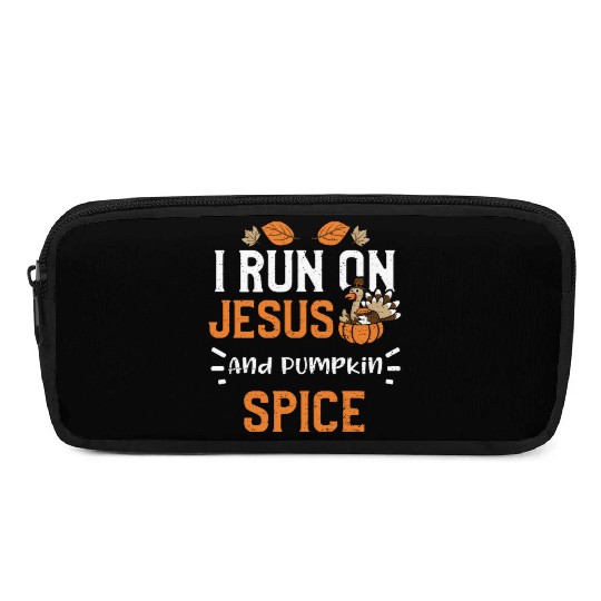 I Run On Jesus And Pumpkin Spice Pencil Cases