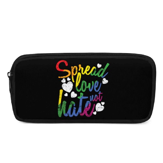 Spread Love not hate LGBT Rainbow Pencil Cases